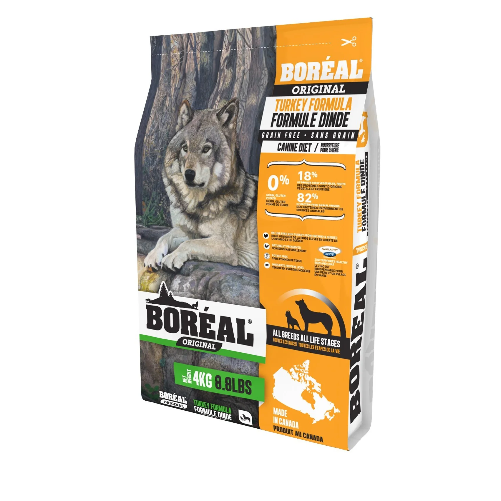 Boréal Original - Nourriture à la Dinde Sans Grains pour Toutes Étapes de Vie