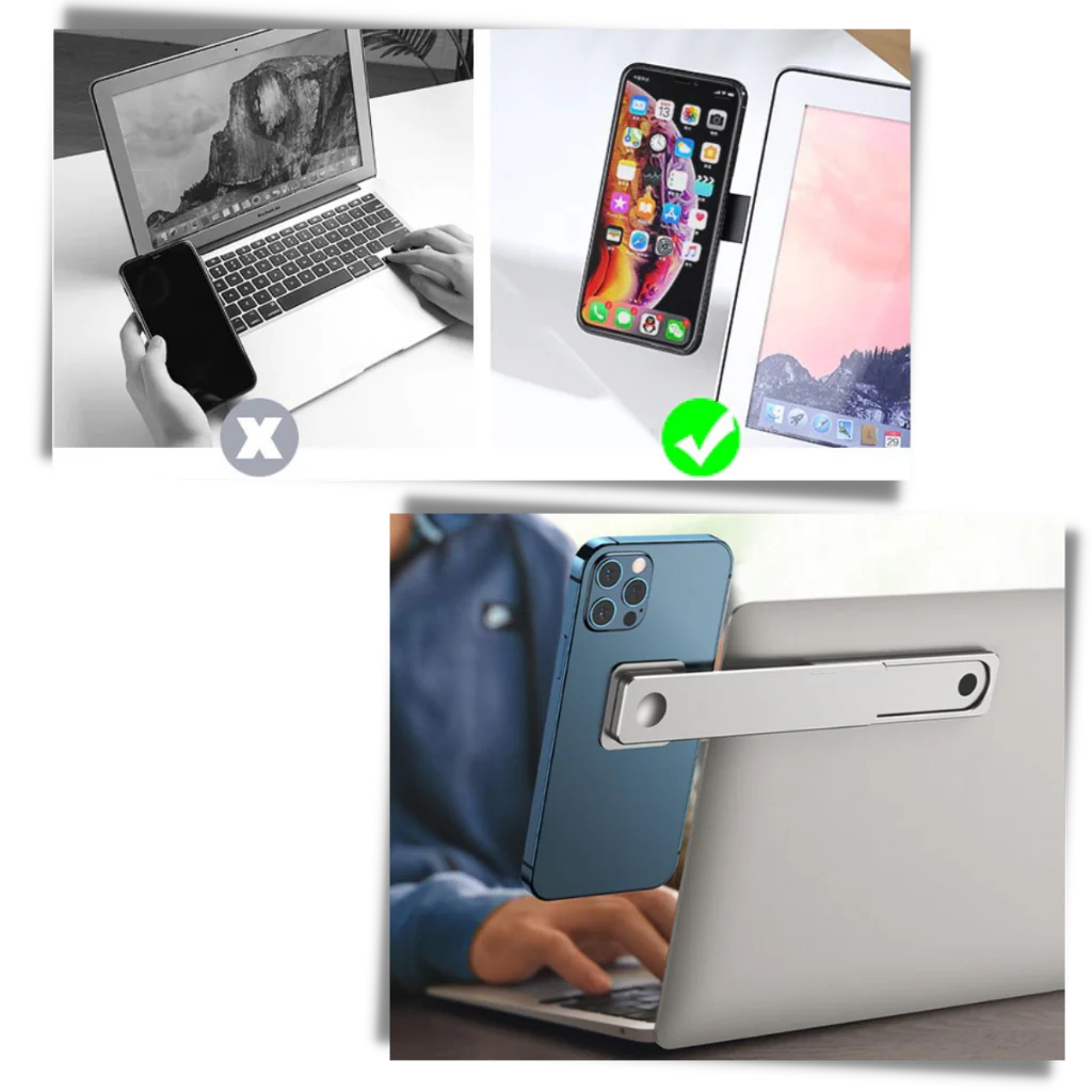 Support réglable multi-usage d'ordinateur portable pour téléphone portable – Image 3