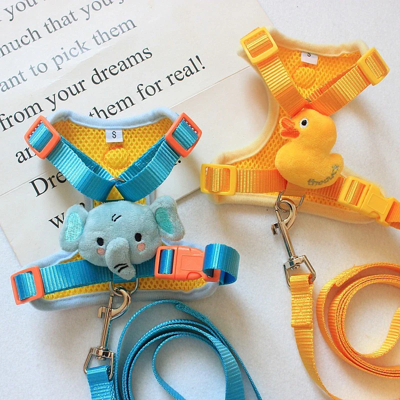 Collier de cou réglable pour animaux de compagnie, harnais pour chiot, gilet en Polyester