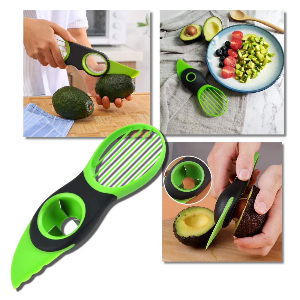 Outil ergonomique multifonctionnel pour couper les avocats