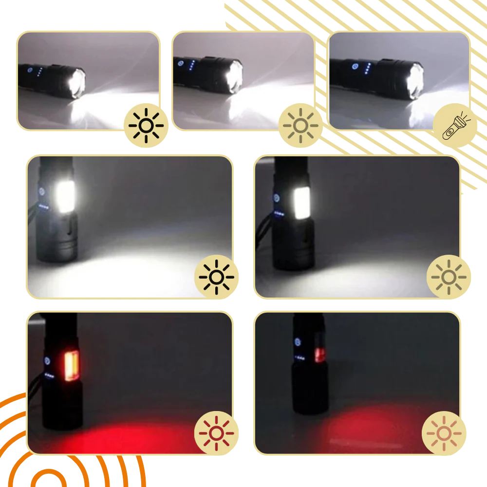 Torche à LED rechargeable à long faisceau – Image 6