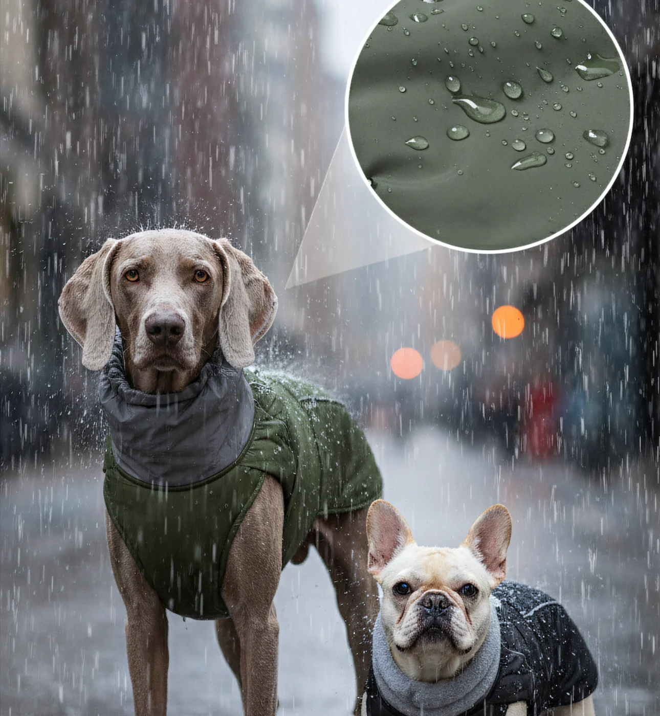 Manteau d’hiver imperméable pour chien – Col réfléchissant & doublure polaire – Image 3