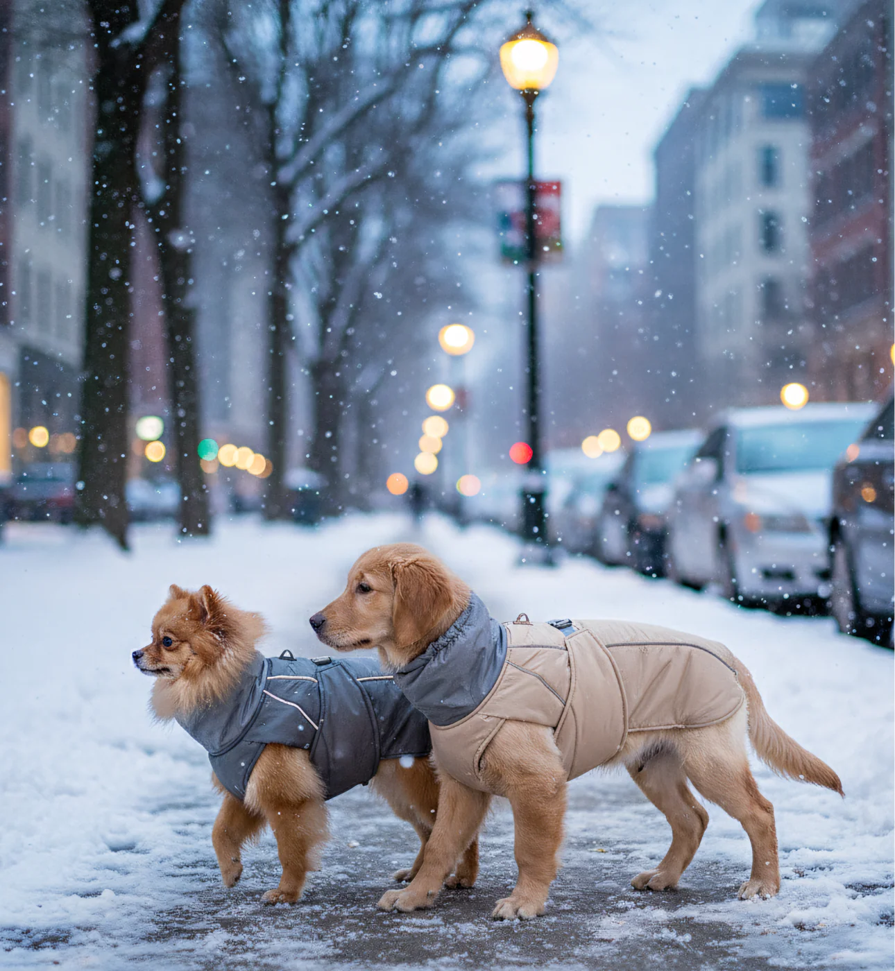 Manteau d’hiver imperméable pour chien – Col réfléchissant & doublure polaire – Image 2